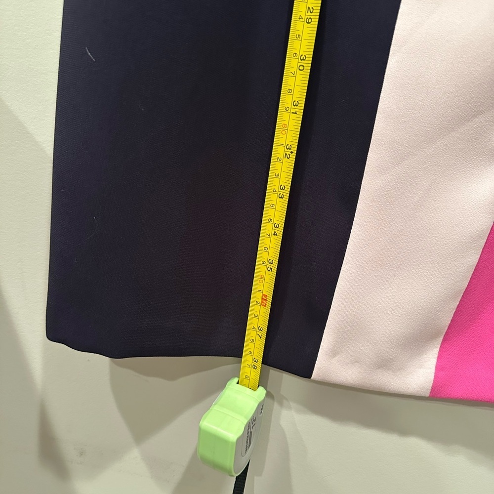 JB Julie Brown Navy Pink White Mini Dress Lined Career Office Professional Sz 8 - Picture 5 of 9